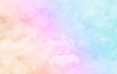 Bulut ve gökyüzü pastel renkli bir arka plan ve duvar kağıdı, soyut gökyüzü arkaplanı tatlı renklerde..