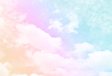 Bulut ve gökyüzü pastel renkli bir arka plan ve duvar kağıdı, soyut gökyüzü arkaplanı tatlı renklerde..