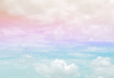 Bulut ve gökyüzü pastel renkli bir arka plan ve duvar kağıdı, soyut gökyüzü arkaplanı tatlı renklerde..