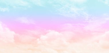 Bulut ve gökyüzü pastel renkli bir arka plan ve duvar kağıdı, soyut gökyüzü arkaplanı tatlı renklerde..