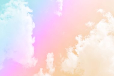 Bulut ve gökyüzü pastel renkli bir arka plan ve duvar kağıdı, soyut gökyüzü arkaplanı tatlı renklerde..