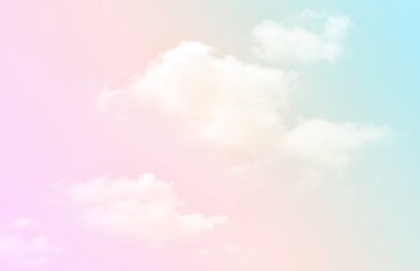 Bulut ve gökyüzü pastel renkli bir arka plan ve duvar kağıdı, soyut gökyüzü arkaplanı tatlı renklerde..