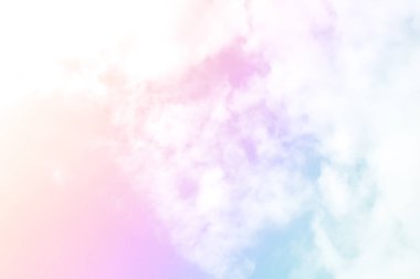 Bulut ve gökyüzü pastel renkli bir arka plan ve duvar kağıdı, soyut gökyüzü arkaplanı tatlı renklerde..
