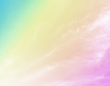 Bulut ve gökyüzü pastel renkli bir arka plan ve duvar kağıdı, soyut gökyüzü arkaplanı tatlı renklerde..