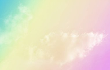 Bulut ve gökyüzü pastel renkli bir arka plan ve duvar kağıdı, soyut gökyüzü arkaplanı tatlı renklerde..