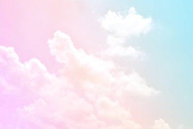 Bulut ve gökyüzü pastel renkli bir arka plan ve duvar kağıdı, soyut gökyüzü arkaplanı tatlı renklerde..