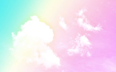 Bulut ve gökyüzü pastel renkli bir arka plan ve duvar kağıdı, soyut gökyüzü arkaplanı tatlı renklerde..