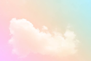 Bulut ve gökyüzü pastel renkli bir arka plan ve duvar kağıdı, soyut gökyüzü arkaplanı tatlı renklerde..