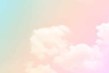 Bulut ve gökyüzü pastel renkli bir arka plan ve duvar kağıdı, soyut gökyüzü arkaplanı tatlı renklerde..