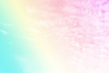 Bulut ve gökyüzü pastel renkli bir arka plan ve duvar kağıdı, soyut gökyüzü arkaplanı tatlı renklerde..