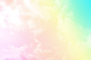 Bulut ve gökyüzü pastel renkli bir arka plan ve duvar kağıdı, soyut gökyüzü arkaplanı tatlı renklerde..