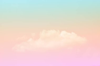 Bulut ve gökyüzü pastel renkli bir arka plan ve duvar kağıdı, soyut gökyüzü arkaplanı tatlı renklerde..