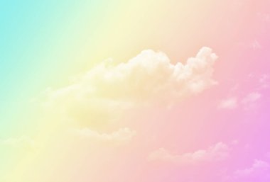 Bulut ve gökyüzü pastel renkli bir arka plan ve duvar kağıdı, soyut gökyüzü arkaplanı tatlı renklerde..