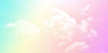 Bulut ve gökyüzü pastel renkli bir arka plan ve duvar kağıdı, soyut gökyüzü arkaplanı tatlı renklerde..