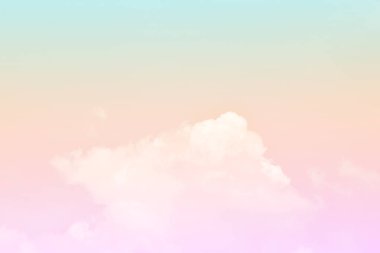 Bulut ve gökyüzü pastel renkli bir arka plan ve duvar kağıdı, soyut gökyüzü arkaplanı tatlı renklerde..