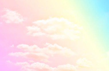 Bulut ve gökyüzü pastel renkli bir arka plan ve duvar kağıdı, soyut gökyüzü arkaplanı tatlı renklerde..