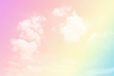 Bulut ve gökyüzü pastel renkli bir arka plan ve duvar kağıdı, soyut gökyüzü arkaplanı tatlı renklerde..