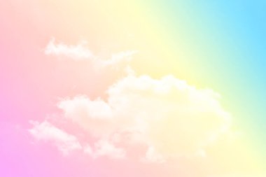 Bulut ve gökyüzü pastel renkli bir arka plan ve duvar kağıdı, soyut gökyüzü arkaplanı tatlı renklerde..