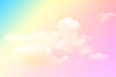 Bulut ve gökyüzü pastel renkli bir arka plan ve duvar kağıdı, soyut gökyüzü arkaplanı tatlı renklerde..