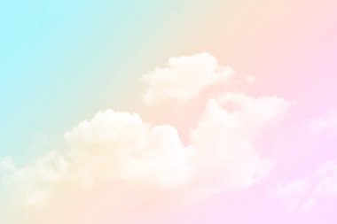 Bulut ve gökyüzü pastel renkli bir arka plan ve duvar kağıdı, soyut gökyüzü arkaplanı tatlı renklerde..