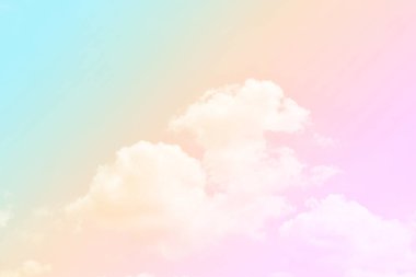 Bulut ve gökyüzü pastel renkli bir arka plan ve duvar kağıdı, soyut gökyüzü arkaplanı tatlı renklerde..