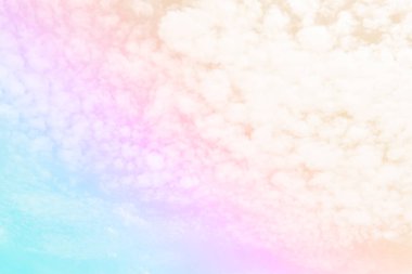 Bulut ve gökyüzü pastel renkli bir arka plan ve duvar kağıdı, soyut gökyüzü arkaplanı tatlı renklerde..