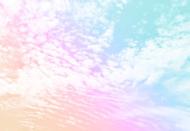 Bulut ve gökyüzü pastel renkli bir arka plan ve duvar kağıdı, soyut gökyüzü arkaplanı tatlı renklerde..
