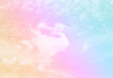 Bulut ve gökyüzü pastel renkli bir arka plan ve duvar kağıdı, soyut gökyüzü arkaplanı tatlı renklerde..