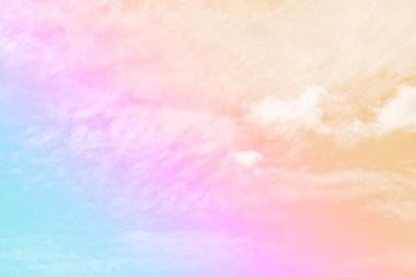 Bulut ve gökyüzü pastel renkli bir arka plan ve duvar kağıdı, soyut gökyüzü arkaplanı tatlı renklerde..