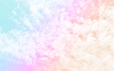 Bulut ve gökyüzü pastel renkli bir arka plan ve duvar kağıdı, soyut gökyüzü arkaplanı tatlı renklerde..
