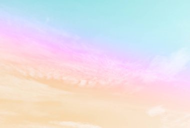 Bulut ve gökyüzü pastel renkli bir arka plan ve duvar kağıdı, soyut gökyüzü arkaplanı tatlı renklerde..