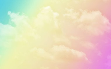Bulut ve gökyüzü pastel renkli bir arka plan ve duvar kağıdı, soyut gökyüzü arkaplanı tatlı renklerde..