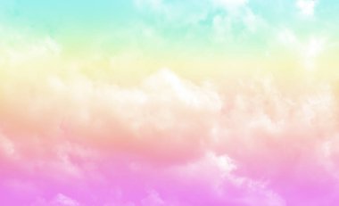 Bulut ve gökyüzü pastel renkli bir arka plan ve duvar kağıdı, soyut gökyüzü arkaplanı tatlı renklerde..