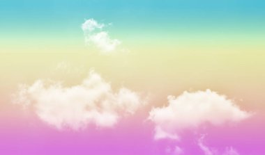 Bulut ve gökyüzü pastel renkli bir arka plan ve duvar kağıdı, soyut gökyüzü arkaplanı tatlı renklerde..