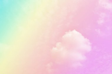 Bulut ve gökyüzü pastel renkli bir arka plan ve duvar kağıdı, soyut gökyüzü arkaplanı tatlı renklerde..
