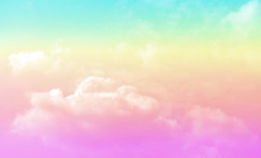 Bulut ve gökyüzü pastel renkli bir arka plan ve duvar kağıdı, soyut gökyüzü arkaplanı tatlı renklerde..