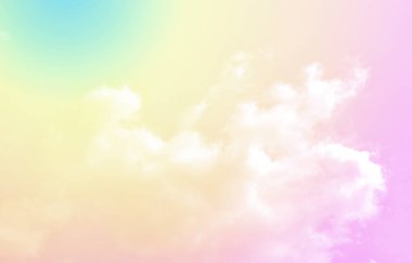 Bulut ve gökyüzü pastel renkli bir arka plan ve duvar kağıdı, soyut gökyüzü arkaplanı tatlı renklerde..