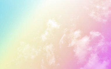 Bulut ve gökyüzü pastel renkli bir arka plan ve duvar kağıdı, soyut gökyüzü arkaplanı tatlı renklerde..