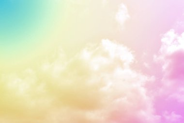 Bulut ve gökyüzü pastel renkli bir arka plan ve duvar kağıdı, soyut gökyüzü arkaplanı tatlı renklerde..