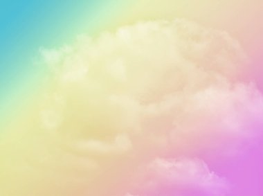 Bulut ve gökyüzü pastel renkli bir arka plan ve duvar kağıdı, soyut gökyüzü arkaplanı tatlı renklerde..