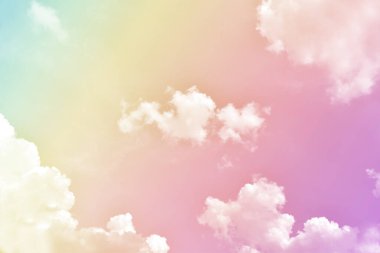 Bulut ve gökyüzü pastel renkli bir arka plan ve duvar kağıdı, soyut gökyüzü arkaplanı tatlı renklerde..
