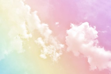 Bulut ve gökyüzü pastel renkli bir arka plan ve duvar kağıdı, soyut gökyüzü arkaplanı tatlı renklerde..