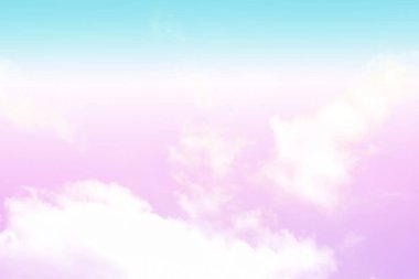 Bulut ve gökyüzü pastel renkli bir arka plan ve duvar kağıdı, soyut gökyüzü arkaplanı tatlı renklerde..