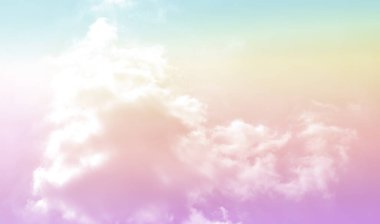 Bulut ve gökyüzü pastel renkli bir arka plan ve duvar kağıdı, soyut gökyüzü arkaplanı tatlı renklerde..