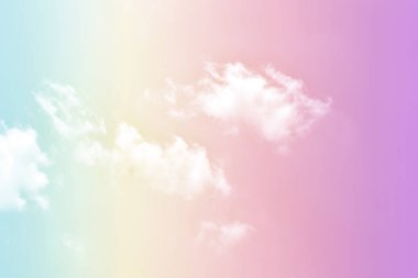 Bulut ve gökyüzü pastel renkli bir arka plan ve duvar kağıdı, soyut gökyüzü arkaplanı tatlı renklerde..