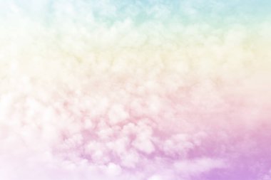 Bulut ve gökyüzü pastel renkli bir arka plan ve duvar kağıdı, soyut gökyüzü arkaplanı tatlı renklerde..