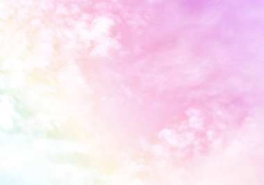 Bulut ve gökyüzü pastel renkli bir arka plan ve duvar kağıdı, soyut gökyüzü arkaplanı tatlı renklerde..
