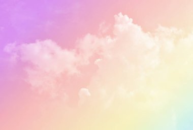 Bulut ve gökyüzü pastel renkli bir arka plan ve duvar kağıdı, soyut gökyüzü arkaplanı tatlı renklerde..