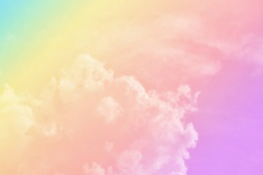Bulut ve gökyüzü pastel renkli bir arka plan ve duvar kağıdı, soyut gökyüzü arkaplanı tatlı renklerde..