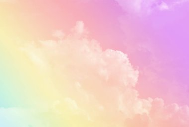 Bulut ve gökyüzü pastel renkli bir arka plan ve duvar kağıdı, soyut gökyüzü arkaplanı tatlı renklerde..